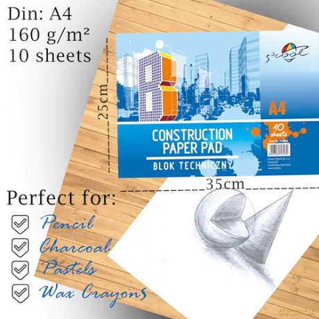 Blok Techniczny Scool A4 10k 160gsm