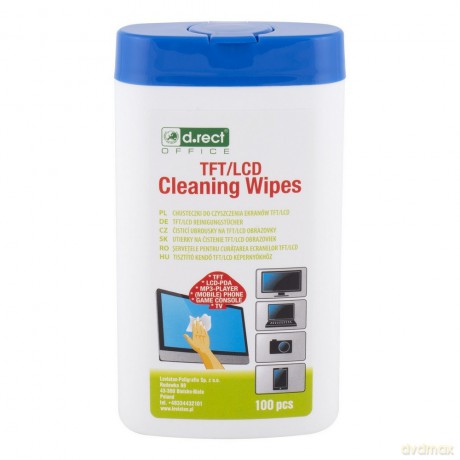 Chusteczki D.Rect Do Czyszczenia Ekranów Tft/Lcd 100 Szt