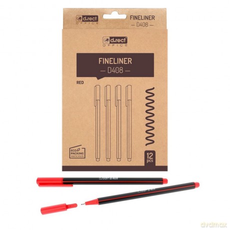 Cienkopis D.Rect D408 Czerwony 12szt