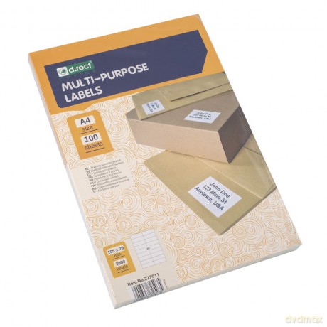 Etykieta Samoprzylepna D.Rect A4 20szt 105x29 100ark