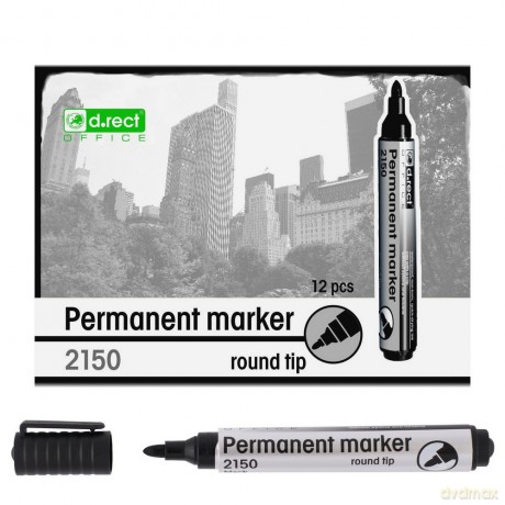 Marker D.Rect 2150 Okr Perm.Czarny 12szt