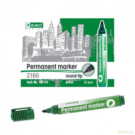 Marker D.Rect 2160 Okr Perm.Zielony 12szt