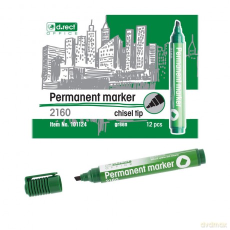 Marker D.Rect 2160 Sk Perm.Zielony 12szt