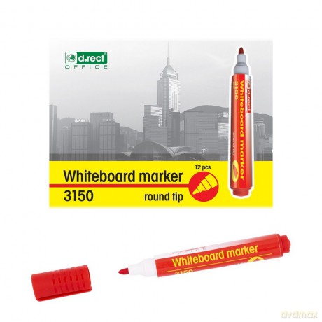 Marker D.Rect 3150 Such.Okr.Czerwony 12szt