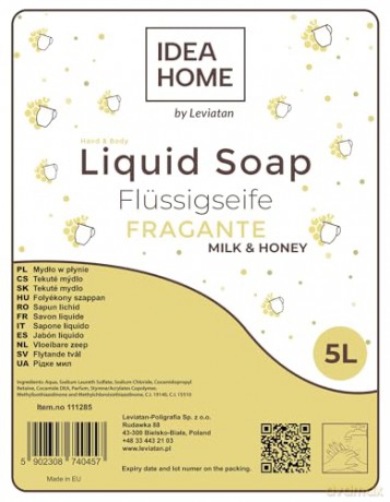Mydło W Płynie Ih Fragante Milk&Honey 5l