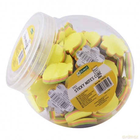 Notes Samoprzylepny D.Rect 45x45mm Mix 75k Słój 100szt