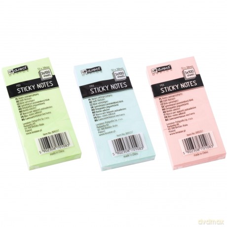 Notes Samoprzylepny D.Rect 51x38mm Mix Kolor 3szt