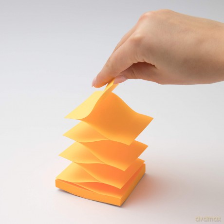 Notes Samoprzylepny D.Rect Zig-Zag 75x75mm Pomarańczowy