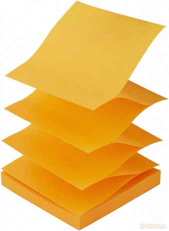 Notes Samoprzylepny D.Rect Zig-Zag 75x75mm Pomarańczowy