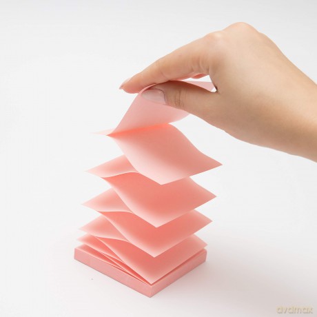 Notes Samoprzylepny D.Rect Zig-Zag 75x75mm Różowy