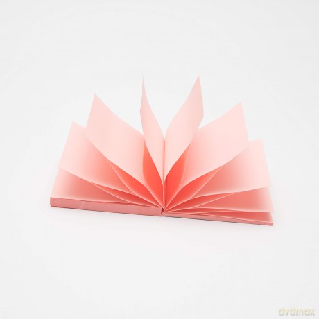 Notes Samoprzylepny D.Rect Zig-Zag 75x75mm Różowy