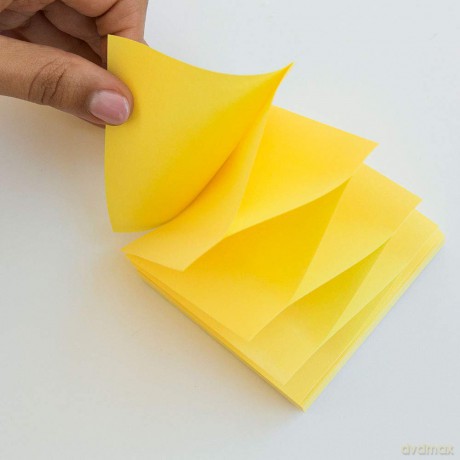 Notes Samoprzylepny D.Rect Zig-Zag 75x75mm Żółty