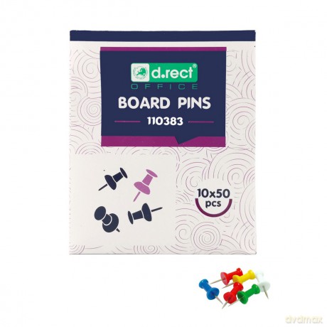 Pinezki Tablicowe D.Rect A50 W Kartoniku 10szt