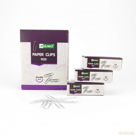 Spinacze Metalowe D.Rect R33 A100 10szt