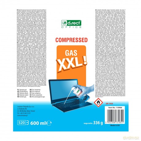 Sprężony Gaz D.Rect 600ml