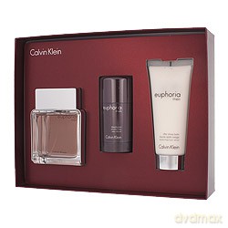 Calvin Klein Euphoria Men Zestaw - woda toaletowa 100 ml spray + dezodorant sztyft 75 g - bezalkoholowy + balsam po goleniu 100 ml [KOSMETYKI]