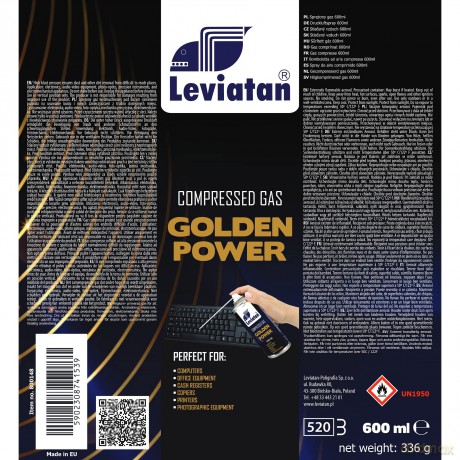Sprężony Gaz Leviatan Golden Power 600ml