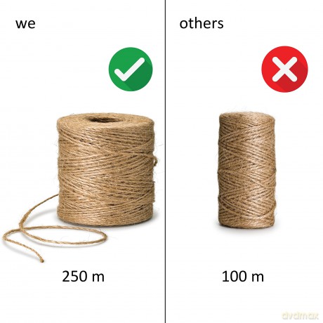 Sznurek Jutowy 1.2mm 250m Na Szpuli 300g