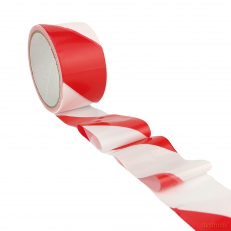 Taśma Ostrzegawcza Ih 48mm X 50m Nieklejąca Biało/Czerwona