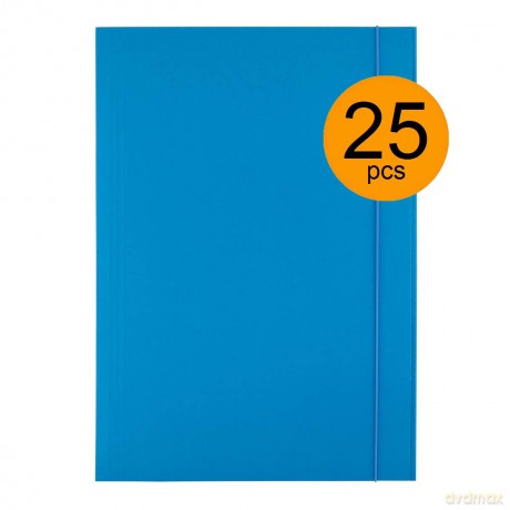 Teczka D.Rect Kartonowa Z Gumką 300g Niebieska 25szt