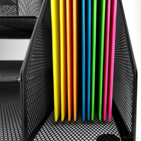 Teczka D.Rect Kartonowa Z Gumką 350g Fluo Mix Kolor 5x2szt