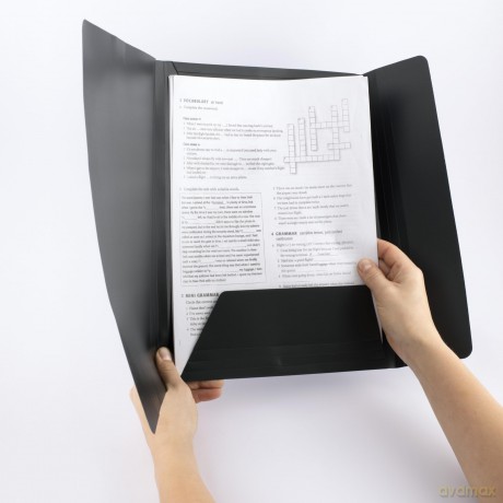 Teczka D.Rect Plastikowa Z Gumką Czarna 6szt