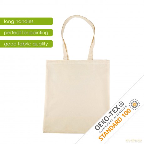 Torba Bawełniana 140g 380x420 Z Uszami Bez Nadruku 10szt Naturalny