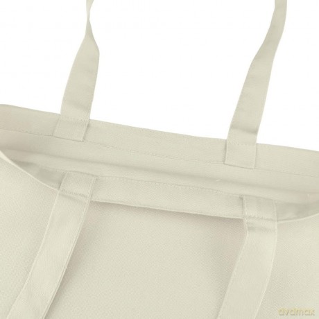 Torba Bawełniana 220g 380x420x10 Poszerzana Z Uszami Bez Nadruku 5szt Naturalny