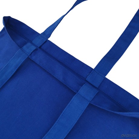 Torba Bawełniana 220g 380x420x10 Poszerzana Z Uszami Bez Nadruku 5szt Niebieski