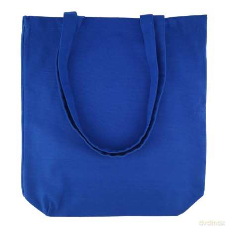 Torba Bawełniana 220g 380x420x10 Poszerzana Z Uszami Bez Nadruku 5szt Niebieski