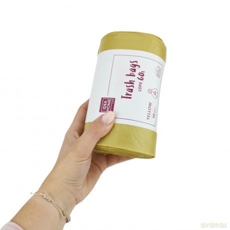 Worki Ih Ldpe 60l Żółty 50szt