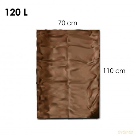 Worki Ih Ldpe Mocny 120l Brązowy 25szt