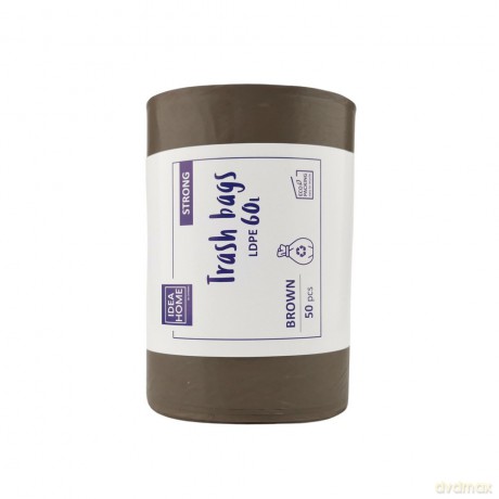 Worki Ih Ldpe Mocny 60l Brązowy 50szt