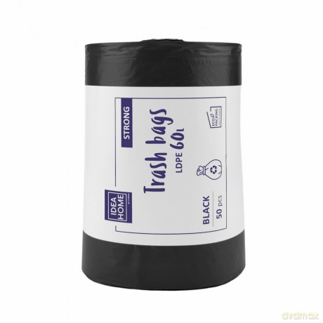 Worki Ih Ldpe Mocny 60l Czarny 50szt