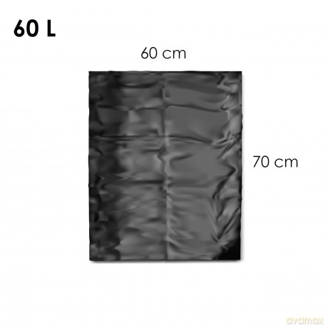 Worki Ih Ldpe Mocny 60l Czarny 50szt