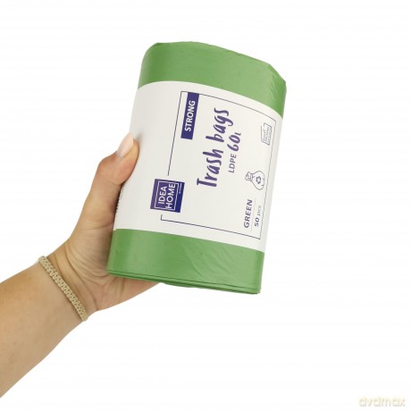 Worki Ih Ldpe Mocny 60l Zielony 50szt