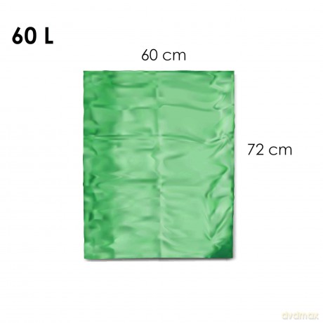 Worki Ih Ldpe Mocny 60l Zielony 50szt