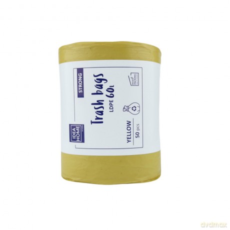 Worki Ih Ldpe Mocny 60l Żółty 50szt