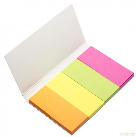 Zakładki Indeksujące Papierowe 20x50mm 4x50szt Kartonik 24szt