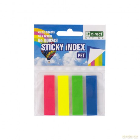 Zakładki Indeksujące Pet 43x12mm 35 Szt A4 Eco 30szt