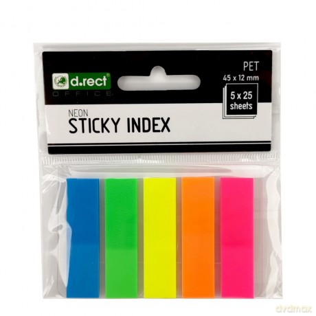 Zakładki Indeksujące Pet 45x12mm 5x25szt 30szt