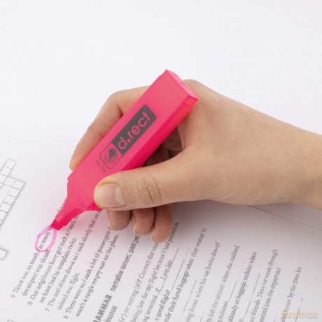 Zakreślacz D.Rect 1128 Różowy 12szt