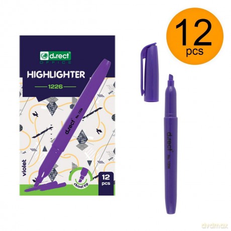 Zakreślacz D.Rect 1226 Fioletowy 12szt
