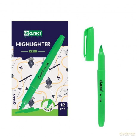 Zakreślacz D.Rect 1226 Zielony 12szt
