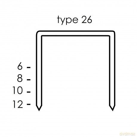 Zszywki D.Rect 26/6 A1000 10szt