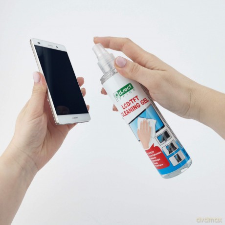 Żel Z Atomizerem Do Ekranów Lcd D.Rect 250ml + Ściereczka Z Mikrofibry 1szt
