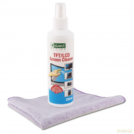 Płyn D.Rect Do Czyszczenia Ekranów Tft/Lcd 250ml + Ściereczka Z Mikrofibry 1szt