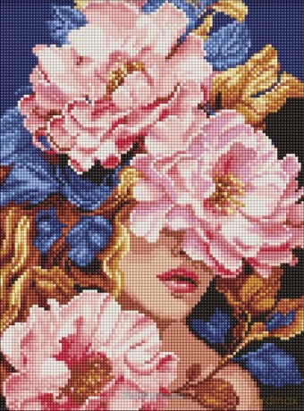 Diamentowa mozaik - Kwiatowy urok 30x40cm