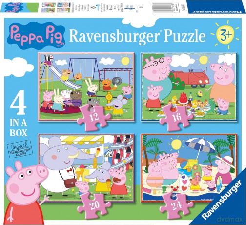 RAVANSBURGER 4w1 Świnka Peppa [PUZZLE]