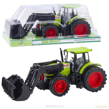 Traktor rolniczy z chwytakiem zielonym